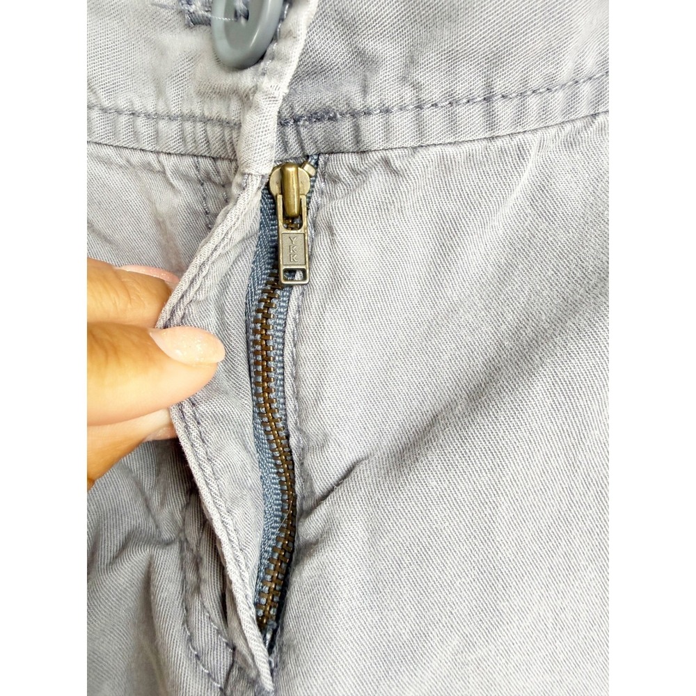 Ann Taylor LOFT Womens Gray Blue Chino Shorts Casual Mid Rise Pockets Size 8 - Picture 3 of 5